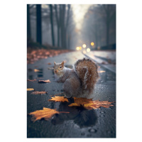 Fotografie Autumn Squirrel, Marcel Egger, 26.7 × 40 cm