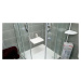 Ridder A041101 Sprchové sklopné sedátko, sklopná sedačka do sprchy 125 Kg 36 x 25cm, bílá