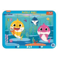 Baby puzzle Baby Shark: Šťastní žraloci 2v1