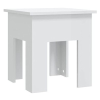 SHUMEE Konferenční stolek bílý vysoký lesk 40 × 40 × 42 cm dřevotříska, 810250