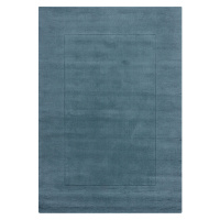 Flair Rugs koberce Kusový ručně tkaný koberec Tuscany Textured Wool Border Blue - 160x230 cm