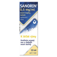 SANORIN 0.5mg/ml nosní kapky, roztok 10 ml