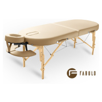 Fabulo, USA Dřevěný masážní stůl Fabulo GURU Oval Set (192x76cm, 7 barev) Barva: krémová