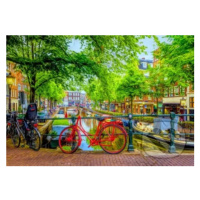 The Red Bike in Amsterdam - puzzle z kategorie Města a stavby