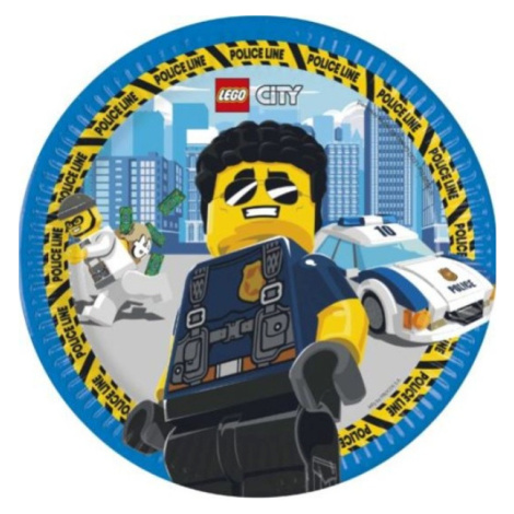 Lego City - Talířky papírové  23 cm 8 ks Procos