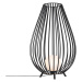 Designová stojací lampa černá s opálem 110 cm - Angela