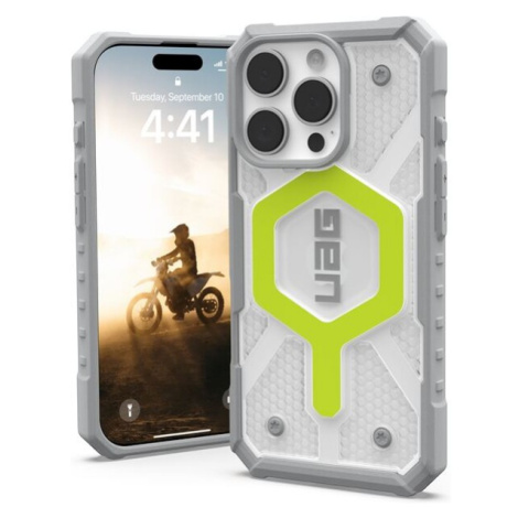 UAG Pathfinder Clear Magsafe kryt iPhone 16 Pro Active Neon