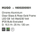 NOVA LUCE závěsné svítidlo HUGO chromovaný hliník čiré sklo a růžový zlatý rám G9 1x5W bez žárov