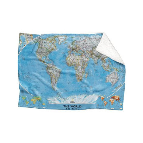 IMPAR Beránková deka Mapa světa, 150 × 120 cm