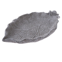 Betonové pítko pro ptáčky Leaf, 26,5 x 5,5 x 16,5 cm