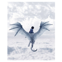 Ilustrace Boy riding the dragon, chainatp, (35 x 40 cm)