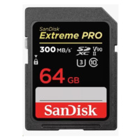 SanDisk SDHC karta 64GB Extreme PRO (300 MB/s, Class 10, UHS-II U3 V90)