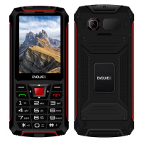 EVOLVEO StrongPhone W4, vodotěsný odolný Dual SIM telefon, černo-červená