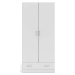 Bílá šatní skříň 79x170 cm Space - Tvilum