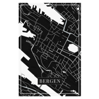 Mapa Bergen black, 26.7x40 cm
