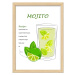 Plakát v rámu 40x55 cm Mojito – Wallity