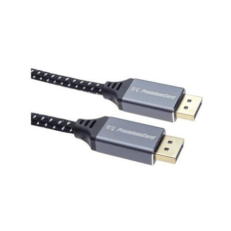 PremiumCord DisplayPort 1.4/DisplayPort 1.4 kabel 8K 3m černý/bílý