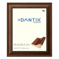 DANTIK rámeček 40 × 50, DESCENT hnědý plexi čiré