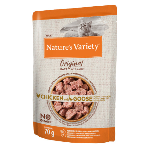 Nature's Variety Original kapsičky, 9 + 3 / 30+14 / 16 + 6 zdarma - kuřecí a husí (12 x 70 g) Nature’s Variety