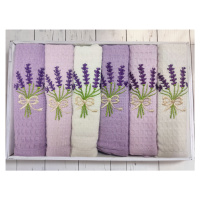 Utěrky v dárkovém balení LAVENDER set 6ks