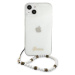 Guess GUHCP13MKPSWH hard silikonové pouzdro iPhone 13 6.1" transparent White Pearl