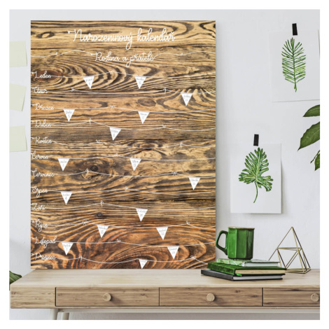 Narozeninový kalendář - Dřevo dekor INSPIO
