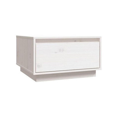 SHUMEE Konferenční stolek bílý 55 × 56 × 32 cm masivní borové dřevo, 813406