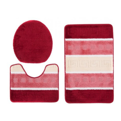 Sada koupelnových koberečků MULTI C5016A červený řecký