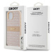 Zadní kryt DKNY PU Leather Repeat Pattern Tonal Stripe pro Apple iPhone 14, růžová