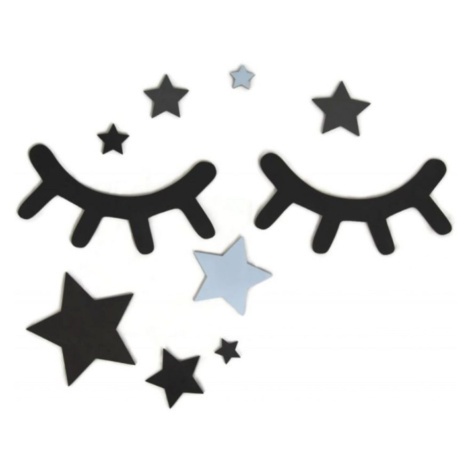 Adam Toys Dekorace na zeď - Spící očka s hvězdičkami, modré, Adam Toys