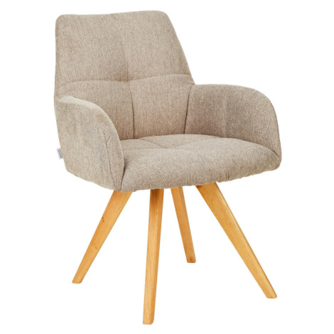 Linea Natura ŽIDLE S PODRUČKAMI, tkaná látka, šedohnědá