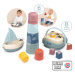 Didaktický košík s plachetnicí a skládací věží Awakenings and Bath Set Little Smoby s 8 kostkami