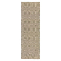 Světle hnědý vlněný koberec běhoun 66x200 cm Sloan – Asiatic Carpets