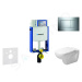 GEBERIT Kombifix Modul pro závěsné WC s tlačítkem Sigma30, lesklý chrom/chrom mat + Duravit D-Co