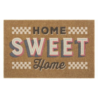 Mujkoberec Original Protiskluzová rohožka Home sweet home 104659 Brown/Cream - 45x75 cm
