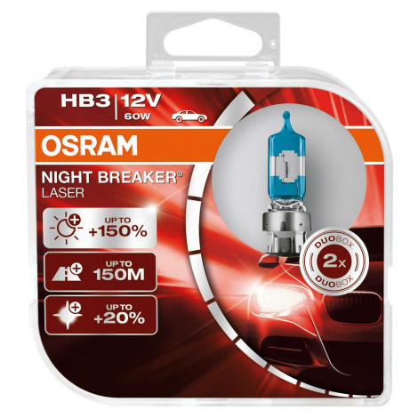 OSRAM HB3 Night breaker LASER +150% 9005NL-HCB 60W 12V duobox