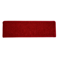 Vopi koberce Nášlapy na schody Eton červený obdélník, samolepící - 24x65 obdélník (rozměr včetně