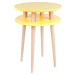 Žlutý odkládací stolek Ragaba UFO, Ø 45 cm