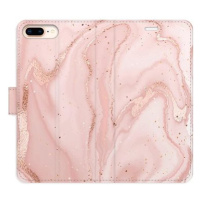 iSaprio flip pouzdro RoseGold Marble pro iPhone 7 Plus