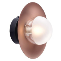 ACA Lighting nástěnné svítidlo 1XG9 měď/černý kov + sklo D20X15CM HYDRA HL4301W20BC