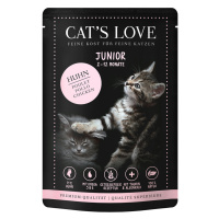 Cat's Love 12 x 85 g - Junior kuřecí