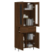 vidaXL Skříň highboard hnědý dub 69,5 x 34 x 180 cm kompozitní dřevo