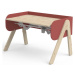 Červeno-hnědý psací stůl z borovicového dřeva s nastavitelnou výškou Flexa Woody
