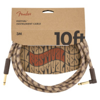 Fender Festival Instrument Cable 10' Pure Hemp Brown Stripe