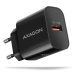 AXAGON ACU-QC18, Nabíječka do sítě 18W, 1x port USB-A, QC3.0/AFC/Apple, černá