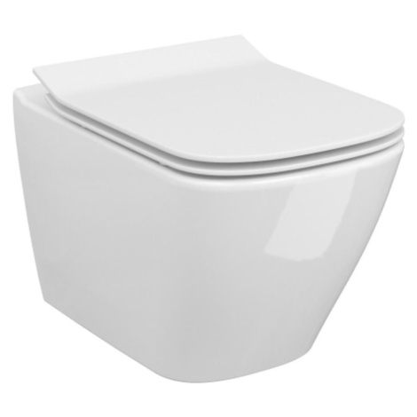 Cersanit S701-405-ECO - Závěsné WC s prkénkem CITY keramika/bílá S701-405-ECO
