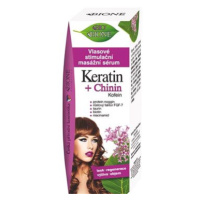 BIONE COSMETICS Bio Chinin a Keratin Vlasové stimulační masážní sérum 215 ml