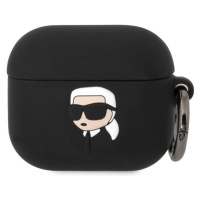 Karl Lagerfeld 3D Logo NFT Karl Head Silikonové pouzdro Airpods 3 černé