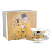 Home Elements Porcelánový šálek 250 ml, s podtáckem, Klimt, Polibek zlatý
