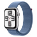 Apple Watch SE (2023) GPS 44mm sportovní provlékací řemínek ledově modrý  Stříbrná